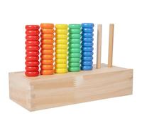 Gioco ad anelli in legno multicolore per il riconoscimento dei colori per l'educazione precoce, giocattolo educativo con motivo a serpente per addestrare la percezione visiva delle abilità motorie