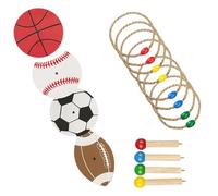 Gioco ad anelli per bambini, set di anelli di plastica, gioco di anelli in plastica durevole, per feste e apprendimento, giochi di lancio ad anello conico per bambini, adulti e interni