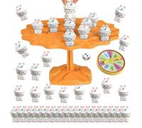 Gioco Albero 'Equilibrio Coniglio - GiocoDa Tavolo Educativo Bambini Per Migliorare La Concentrazione E L'Equilibrio Attraverso L'Impilamento, Gioco Da Tavolo A Due Giocatori, Materiale ABS, 16.5