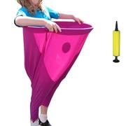 Gioco All'aperto con Pantaloni della Nonna, Gioco da Giardino con Pantaloni della Nonna per Adulti con 2-6 Palline In Pvc, Set di Giochi Sul Campo per Staffetta a Squadre/riunione Familiar red 3*ball