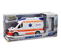 Giocheria GGi190005 Ambulanza con luci e Suoni e Movimento a Ruote libere, porti