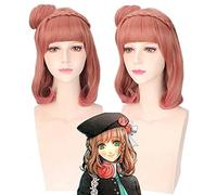 Gioco Amnesia Heroine Cosplay Parrucca intrecciata con Bun Chignon Halloween Party Parrucche sintetiche + Parrucca Cap Parrucca taglia unica PL-168