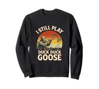 Gioco Ancora a Goose Funny Duck Hunting Hunter Men Dad Retro Felpa