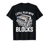 Gioco Ancora con i Blocchi Divertente Auto Motore Meccanico Maglietta