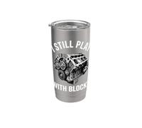Gioco ancora con i blocchi Race Car Meccanico Humor Racing. Bicchiere termico in acciaio inox doppia parete