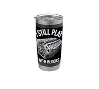 Gioco ancora con i blocchi Race Car Meccanico Humor Racing. Bicchiere termico in acciaio inox doppia parete