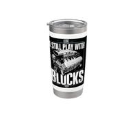 Gioco ancora con i blocchi Race Car Meccanico Humor Racing. Bicchiere termico in acciaio inox doppia parete