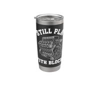 Gioco ancora con i blocchi Race Car Meccanico Humor Racing. Bicchiere termico in acciaio inox doppia parete