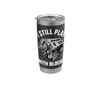 Gioco ancora con i blocchi Race Car Meccanico Humor Racing. Bicchiere termico in acciaio inox doppia parete