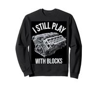 Gioco Ancora con i Blocchi Race Car Meccanico Humor Racing. Felpa
