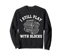 Gioco Ancora con i Blocchi Race Car Meccanico Humor Racing. Felpa