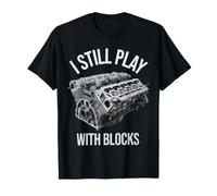 Gioco Ancora con i Blocchi Race Car Meccanico Humor Racing. Maglietta
