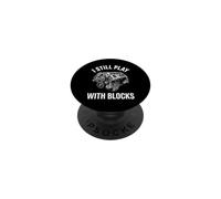 Gioco ancora con i blocchi Race Car Meccanico Humor Racing. PopSockets PopGrip Adesivo