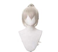 Gioco anime Arknights Pioneer Grani Parrucca cosplay Grigio chiaro Sfumato Resistente al calore Capelli in fibra di Halloween Gioco Parrucche Perucas KUZW00574