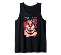 Gioco Anime per Ragazze Tutto Il Giorno Giapponese Waifu Gamer Boba Tea Giappone Canotta