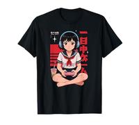 Gioco Anime per Ragazze Tutto il giorno Giapponese Waifu Gamer Boba Tea Giappone Maglietta
