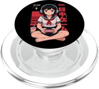Gioco Anime per Ragazze Tutto il giorno Giapponese Waifu Gamer Boba Tea Giappone PopSockets PopGrip per MagSafe