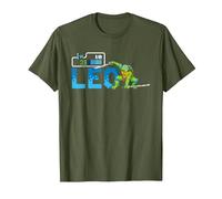 Gioco Arcade retrò TMNT Leo Turtles in Time Leonardo Maglietta, Uomo, Oliva, L