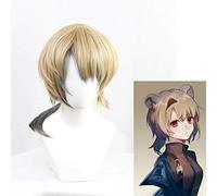 Gioco Arknights Assenzio Parrucca Cosplay Sfumatura sfumata Resistente al calore Parrucche per capelli + Parrucca gratis Cap + Orecchie parrucche e orecchie