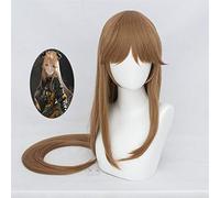 Gioco Arknights Parrucca Cosplay Meteorite Donna Marrone Lunga Parrucca capelli lisci in fibra resistente al calore per la festa di Carnevale di Halloween