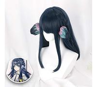 Gioco Arknights Parrucche Cosplay Astesia Parrucca Cosplay Parrucca sintetica resistente al calore Capelli Festa di Halloween Parrucca Cosplay lunga blu Orecchie