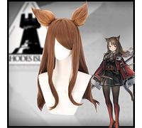 Gioco Arknights! Parrucche Skyfire Texas Cosplay Costume Donna Carino Marrone Capelli lunghi Carnevale di Halloween Giochi di ruolo Parrucca e orecchie per capelli