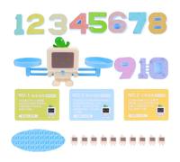 Gioco Bilancia Numerica in Abs, Conteggio e Matematica | Bianco, Forma Cartoon, Apprendimento per Ragazzo Ragazza, Giochi Equilibrio e Matematica per Scuola
