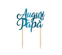 Gioco Cake Topper Auguri Papà - San Giuseppe - Giallo - 1 unità - 18 x 15 cm