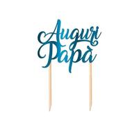 Gioco Cake Topper Auguri Papà - San Giuseppe - Giallo - 1 unità - 18 x 15 cm