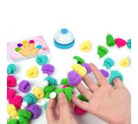Gioco Cappucci per Dita Montessori | Gioco da tavolo per allenamento di concentrazione e logica, giocattolo educativo interattivo genitore-figlio