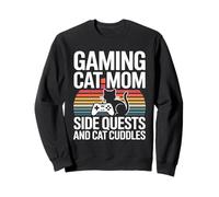 Gioco Cat Mamma Missioni Laterali E Gatto Coccole Gamer Felpa