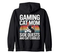 Gioco Cat Mamma Missioni Laterali E Gatto Coccole Gamer Felpa con Cappuccio