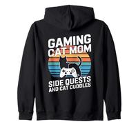 Gioco Cat Mamma Missioni Laterali E Gatto Coccole Gamer Felpa con Cappuccio