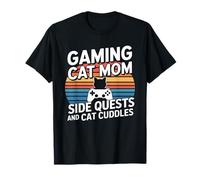 Gioco Cat Mamma Missioni Laterali E Gatto Coccole Gamer Maglietta