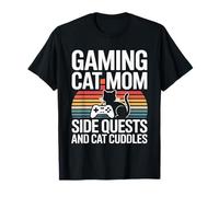 Gioco Cat Mamma Missioni Laterali E Gatto Coccole Gamer Maglietta
