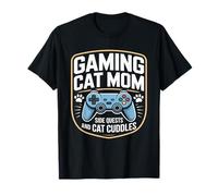 Gioco Cat Mamma Missioni Laterali E Gatto Coccole Gamer Maglietta