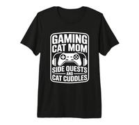 Gioco Cat Mamma Missioni Laterali E Gatto Coccole Gamer Maglietta Premium