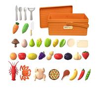 Gioco Cibo Cucina Bimbi | Verdure Finte Educative con Contenitore - Cibo Giocattolo Piccoli Gioco di Taglio - per i Piccoli e le Piccole in Età Prescolare Ideale per Casa Feste Viaggi e Asilo