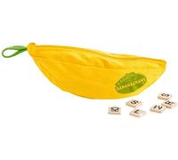 Gioco classico di parole bananagramme: gioco rapido di ortografia e anagrammi, gioco famiglia e viaggio, 144 gettoni di lettere in borsa portatile a forma di banana, da 1 a 8 giocatori dai 7 anni in