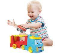 Gioco Clementoni - Il camion delle macchinine che rotolano - Plastica riciclata - Auto incluse - Da 18 mesi - Made in Italy