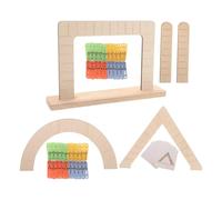 Gioco Cognitivo Clip per Anziani, in Plastica e Legno | Manuale e Schede di Allenamento, Pezzi Grandi ad Alto Contrasto, Impugnatura Larga e Facile