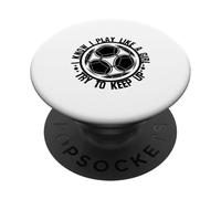 Gioco come una ragazza.. prova & tenere il passo - Calcio femminile/Calcio PopSockets PopGrip Adesivo