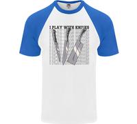 Gioco Con Coltelli Maglietta Da Baseball S/S Divertente Per Chef Uomo