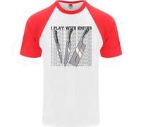 Gioco Con Coltelli Maglietta Da Baseball S/S Divertente Per Chef Uomo