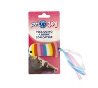 Gioco con erba gatta per gatti in tessuto PetUp Joy - Pesciolino 9 cm - Giochi per gatti - 1° ORDINE? scegli lo sconto BZR5 / BZR20 + 200 punti fedeltà
