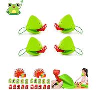Gioco con la lingua di rana, maschera interattiva da rana con lingua soffiata, gioco di lucertole leccate, gioco con la lingua di rana con aria che soffia, divertenti giochi for tutta la famiglia(Four