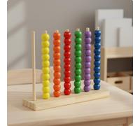 Gioco con Perline Colorate da Impilare Sviluppo Motorio Fine per Casa, Bambini