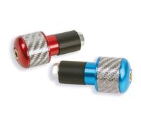 Gioco Contrappesi Manubrio V Parts Alluminio Ø17.5Mm Blu/Carbone Per Moto