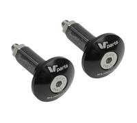 Gioco Contrappesi Manubrio V Parts-Finos Neri Per Moto Ricambi Accessori
