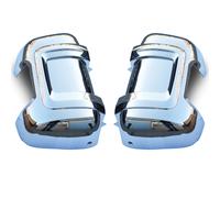 Gioco Coppia Coperture Cromate Specchio Retrovisore Peugeot Boxer Braccio Lungo